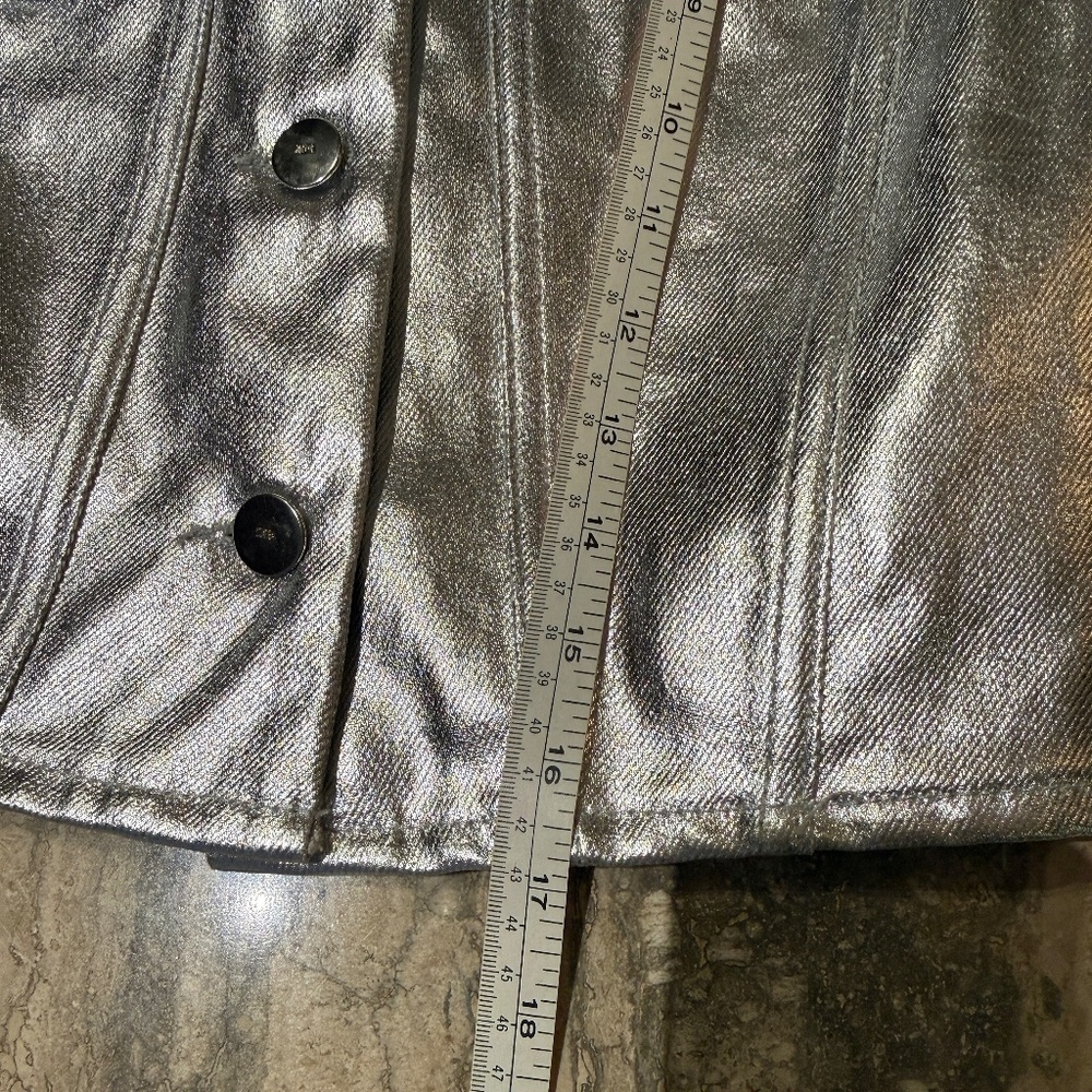 ZARA METALLIC SILVER JACKET XS NEW WITH TAGS - Picture 6 of 8